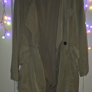 All Saints Women's Olive Trench Coat